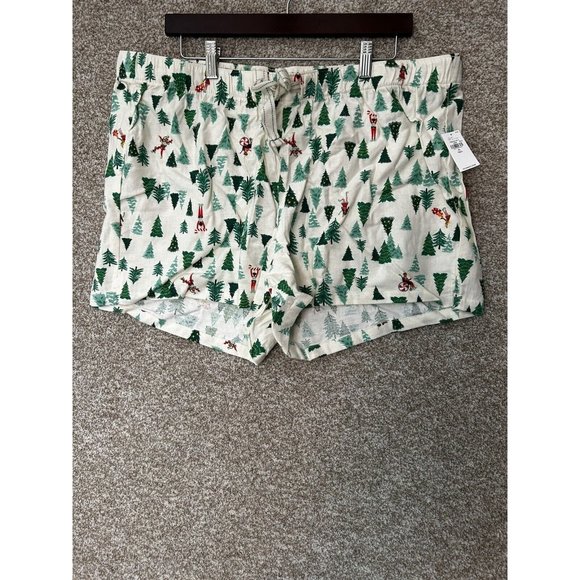 Old Navy Other - Old Navy Women’s Christmas Holiday Trees Pajama Shorts Size XL Tall